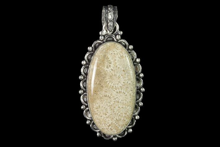 Million Year Old Fossil Coral Pendant - Indonesia #143687